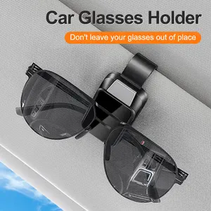 Halloween Gift: Car Sun Visor Glasses Holder – Multifunctional Key-Designed Clip, Unisex, Universal Car Interior Storage Accessory. Holds Glasses, Cards & Keys
