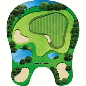 Toilet Golf Game, Practice Mini Golf in Any Restroom/Bathroom, Funny Toilet Time Entertainment, Compact Novelty Toy, Perfect Gag & White Elephant Gifts for Dad, Husband, Boyfriend & Men