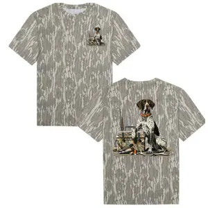 German Shorthaired Pointer Hunting Dog Mossy Oak Bottomland Tee – Duck Gear Outdoor Camo Shirt