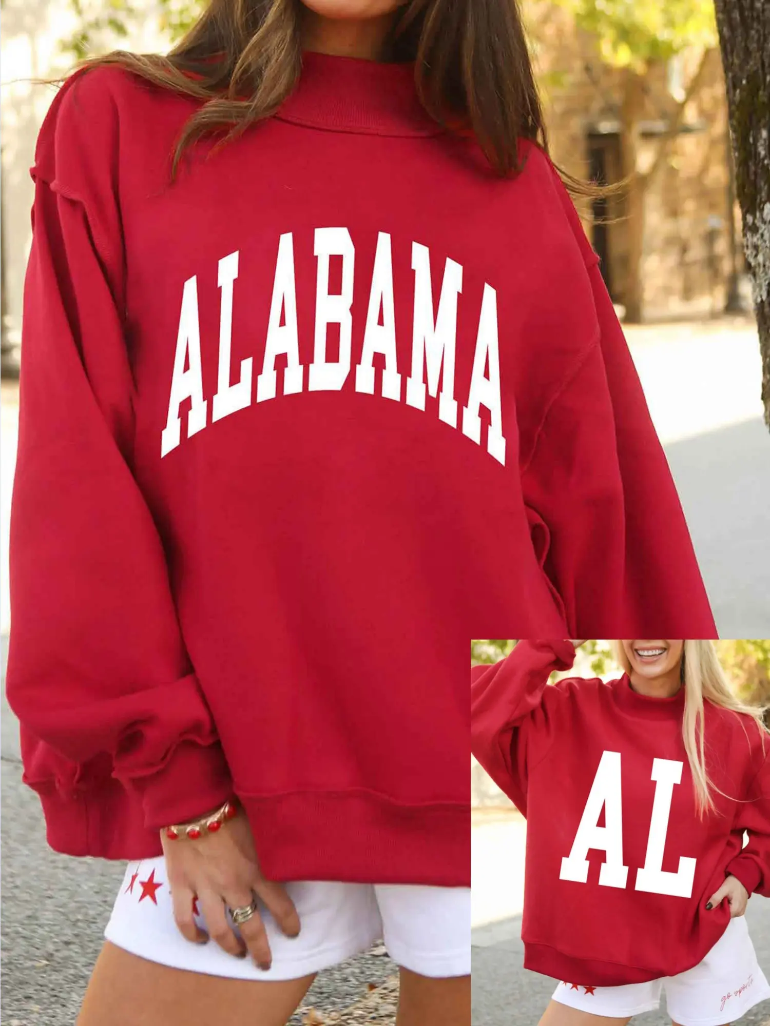 Reversible Gameday Sweatshirt Women Oversized Football Season Pullover Vintage Western Boutique 2-in-1 Graphic Top