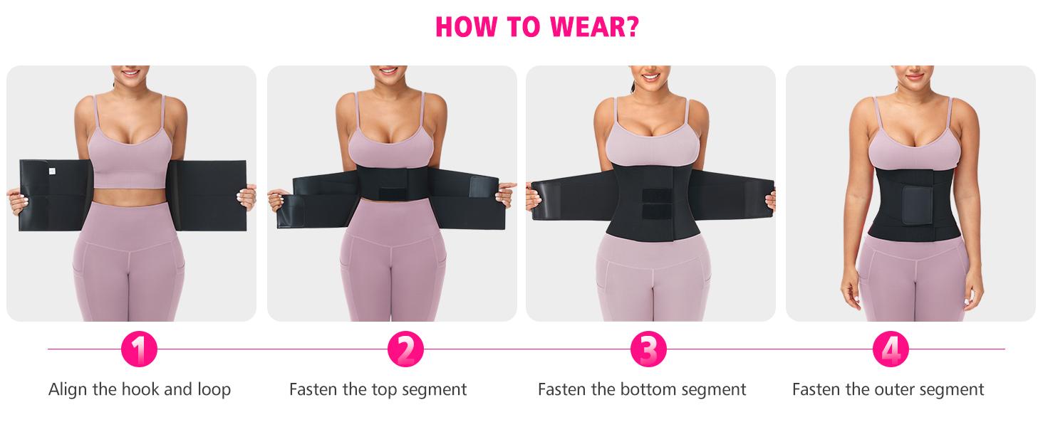Women's 3-Segment Waist Trainer Belt - Tummy Control Shaper, Fitness Support for Workout & Back Relief, Waist Trainers, Shaper Waist Trainer
