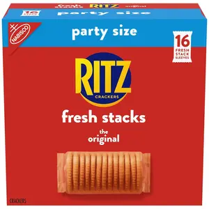 Nabisco Ritz Fresh Stacks Original Crackers Party Size Travel Snacks 23.7 oz 16 Multi Snack Packs USA Made