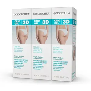 Goicoechea 3D Crio Gel. 3-Pack. Triple Action Cryoactive, Cooling Tech for Cellulite & Orange Peel Skin, 6.76 fl oz