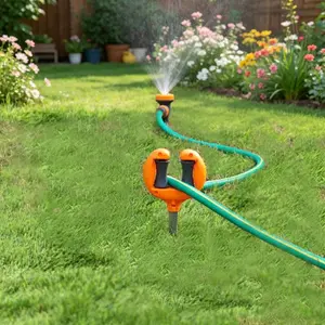 Premium Metal Garden Hose Guide Stakes Set, Heavy Duty Pipe Positioning Holder with Smooth Rollers, Outdoor Watering Tool for Yard Lawn & Flower Beds, Protects Plants & Prevents Hose Tangles, Easy Installation Garden Irrigation Accessory