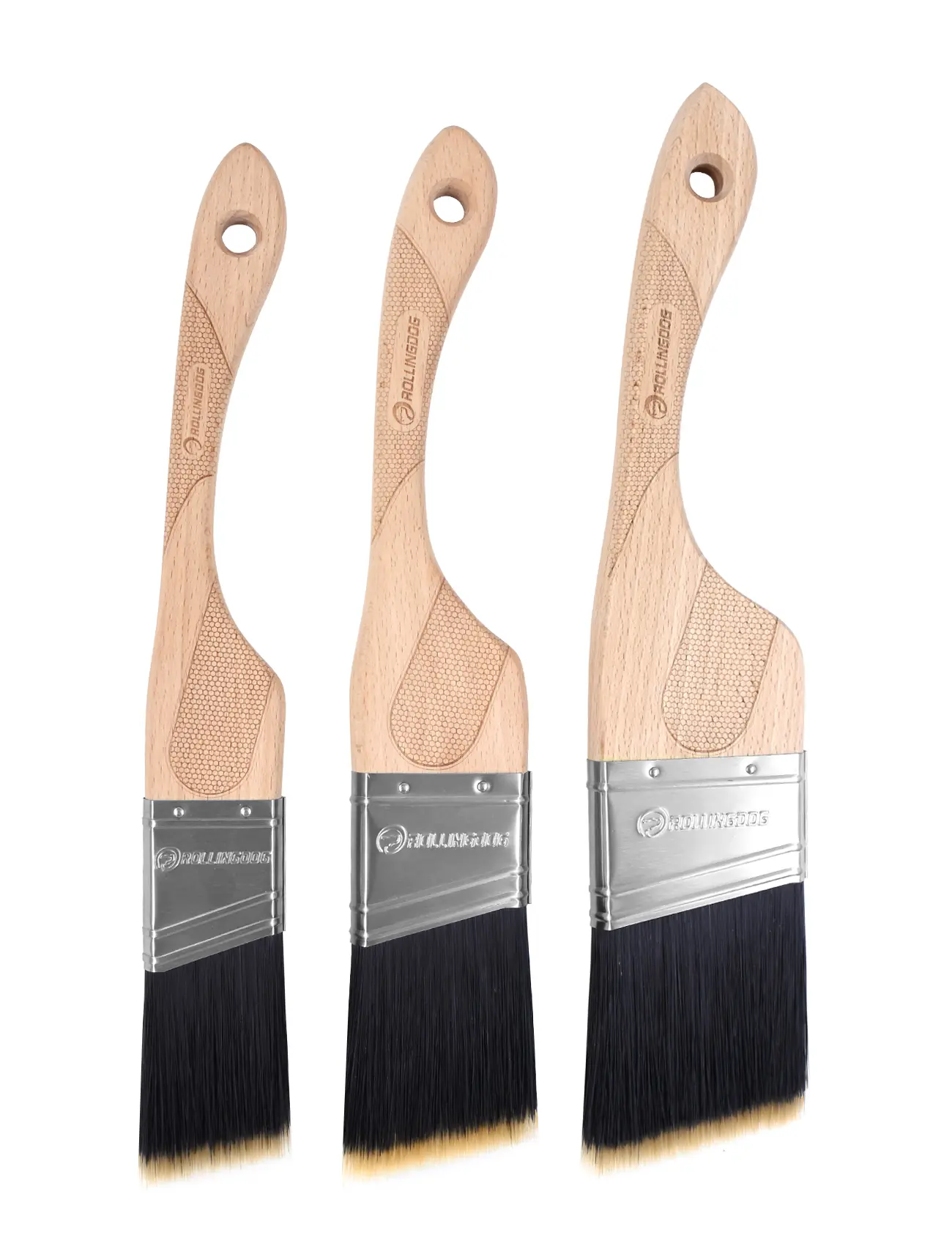 ROLLINGDOG Angled Paint Brush Set - Trim Brush,Paint Brushes for Painting Walls,Pack of 3(1.5", 2", 2.5")