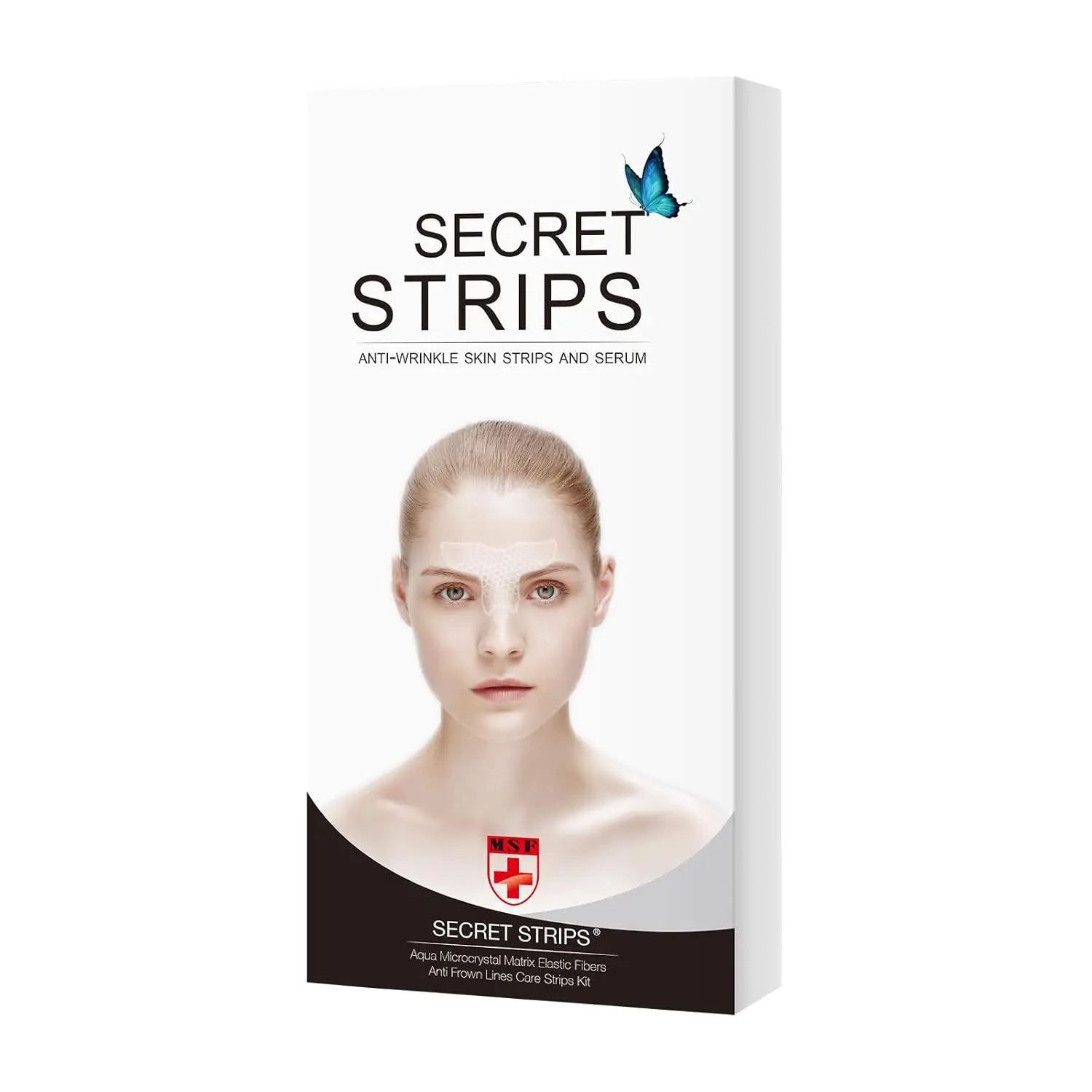 Serum-Infused Anti-Aging Wrinkle Patches for Foreheads, Dissolvable Hypoallergenic Face Masks for Women, 10 Pairs, Biodegradable, Alcohol-Free, Fragrance-Free, 8 Ml, 12-Month Shelf Life, All Skin Types, Moisturizing, Smooths Lines, Boosts Skin Firmness