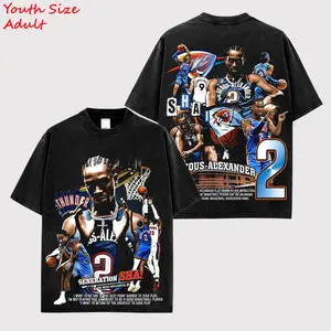 [X-26] Shai Gilgeous-Alexander - SGA 2 For Thunder Nation High-Quality 100% Cotton T-Shirt (Made In US), OKC Fans Hooper Shirt, Game Day Outfits, Gift For Basketball Fans, Basketball Graphic Tee