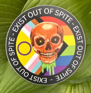 "Exist Out of Spite" LGBTQIA+ Pride Vinyl Sticker