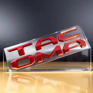 3D Red Tacoma Tailgate Letters – OEM-Style Badge for 2016-2025 Toyota Tacoma| No Drilling, Easy Install, Instant Upgrade
