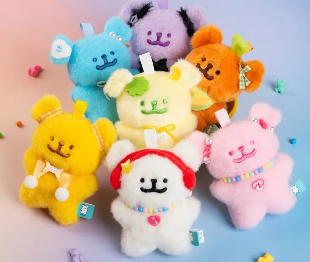Line Friends Puppy Gummy Candy Series Plush Keychain Blind Box