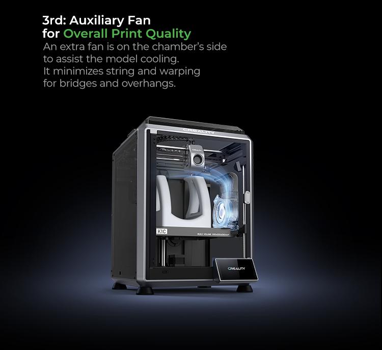 Creality K1C 3D Printer - Advanced Core XY, up to 600mm/s - High-Speed Printing with Clog-free Extruder Kit and AI Camera Creality K1C 3D Printer - Advanced Core XY, up to 600mm/s - High-Speed Printing with Clog-free Extruder Kit and AI Camera