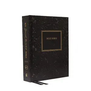 KJV, Journal the Word Bible, Leathersoft over Board, Black, Red Letter, Comfort Print: Reflect, Journal, or Create Art Next to Your Favorite Verses by Thomas Nelson [Hardback Book]