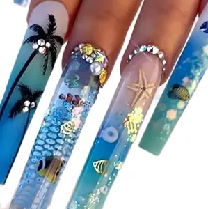 Custom made long lasting press on acrylic nails. Nail Art Nail Care Comfort