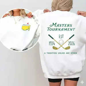 2026 Masters Tournament EST 1934 Golf Sweatshirt 2 side, Premium Cotton Classic Fit Unisex T-shirt, Stylish Golf Fan Apparel EC