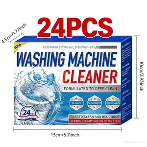 Machine Cleaner Tablets – 24Tablets, 1Year Supply, Concentrated Deep Clean, Works with All Washers Including