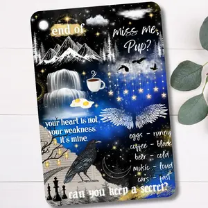Raven Holographic Cardstock Clear Case Insert for Kindle | Romance Book Lover Gift | Bookish Stickers for Kindle | Kindle Decorating Accessories | Booktok Smartphone Aesthetic Cover