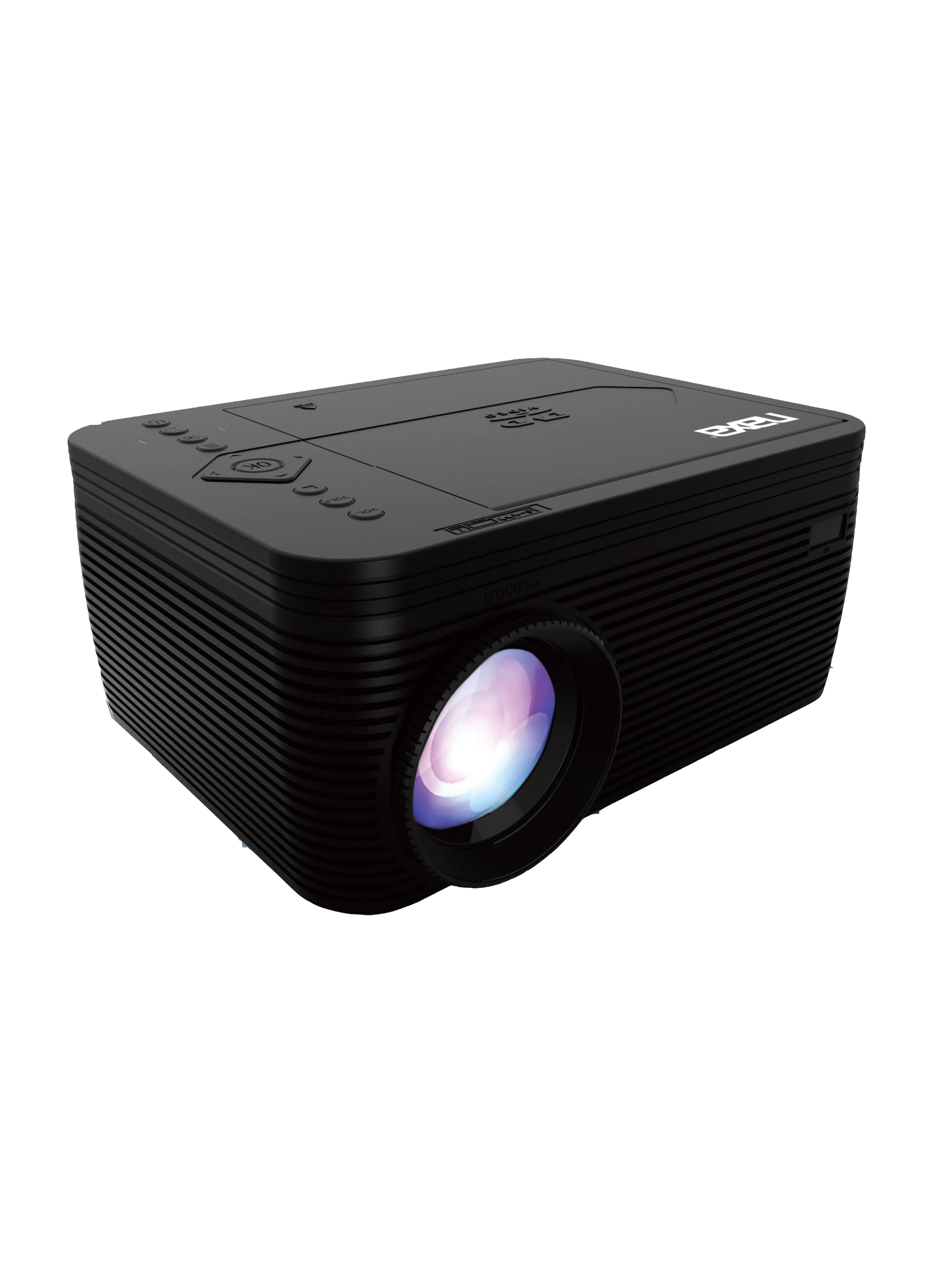 NAXA LCD Projector - Black - 1280 x 720 - Front - 1080p - 20000 Hour Normal ModeHD 720