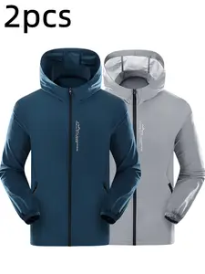Men’s lightweight jacket for summer—outdoor fishing wear, vacation/travel beach outerwear, couples’ sports shirt