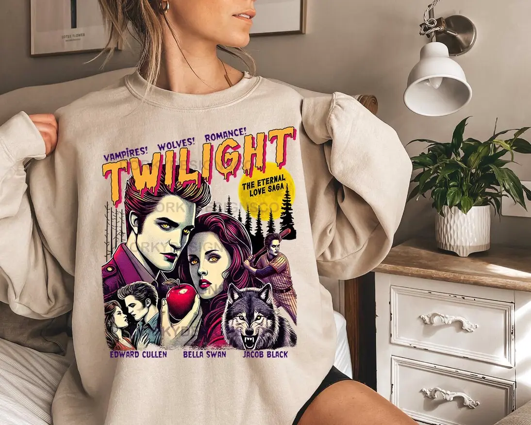 Twilight Vintage Sweatshirt, Twilight Fans Homage T-shirt, Gift For Book Lover, Twilight Saga Comic Retro Sweatshirt, Movie Fans Shirt
