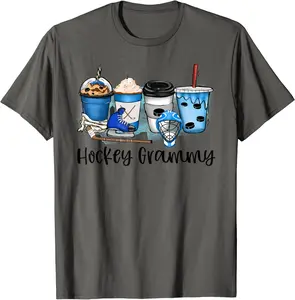 Coffee And Hockey Grammy Game Day Christmas Hockey Pajamas T-Shirt - Nicolekhach Shop 37B0BN9W3B5Y