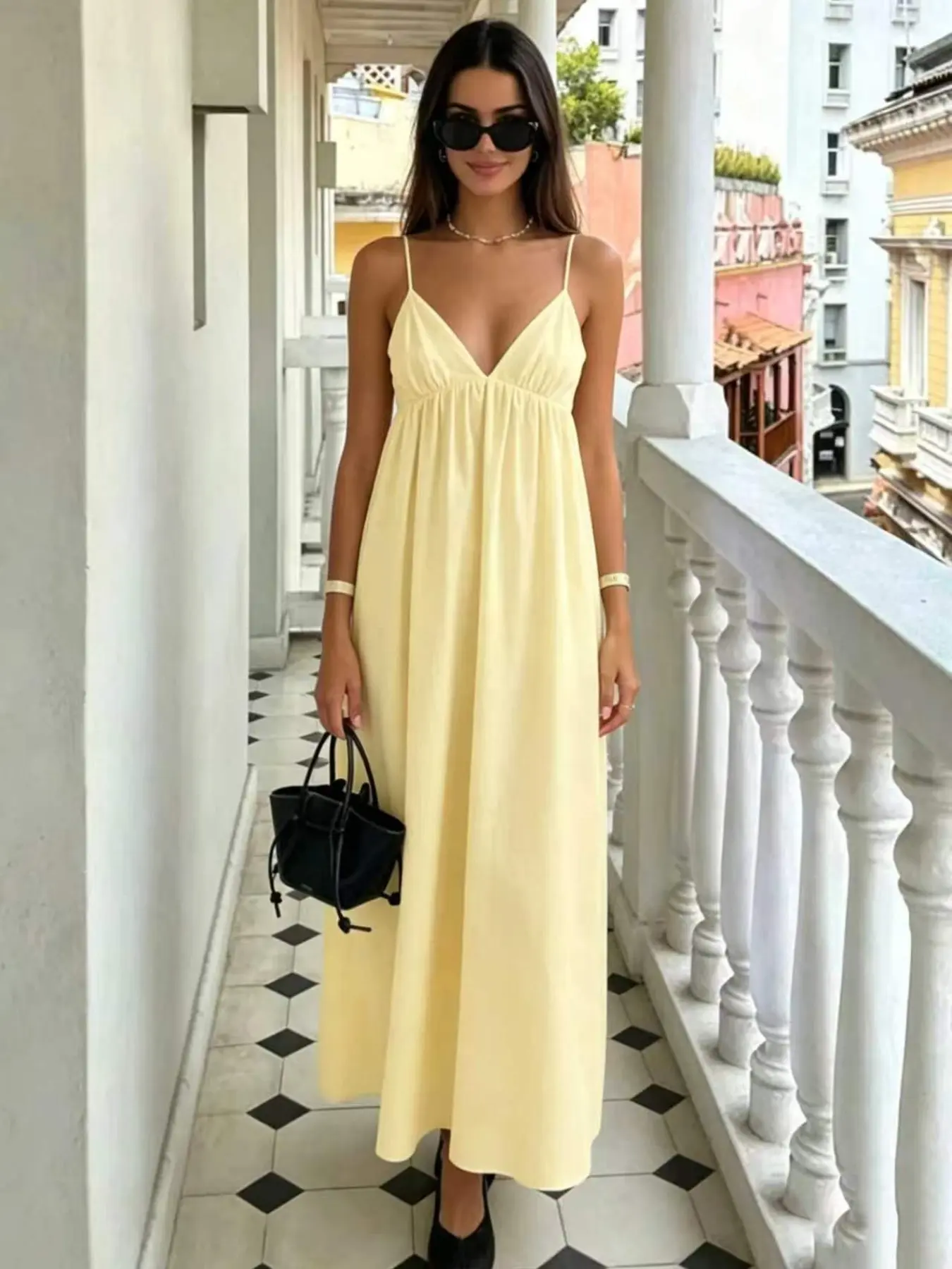 Women's Summer Vacation Solid Color Backless Thin Strap Sleeveless Dress, Elegant and Chic Design, Perfect for Warm Weather, Elegant Summer Dresses - TikTok Shop Women's Summer Vacation Solid Color Backless Thin Strap Sleeveless Dress, Elegant and Chic Design, Perfect for Warm Weather, Elegant Summer Dresses - TikTok Shop