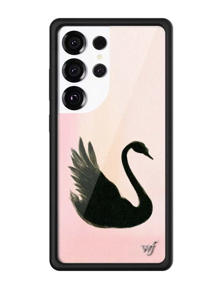 Black Swan | Limited Edition Trendy Samsung Galaxy Case | Raised Protective Black Bumper | Women Owned Small Business | Durable Protection Soft Striking Dainty Beautiful Trendy Simple Cover Protector Protective | Safety Casing Protective | Gift for Her