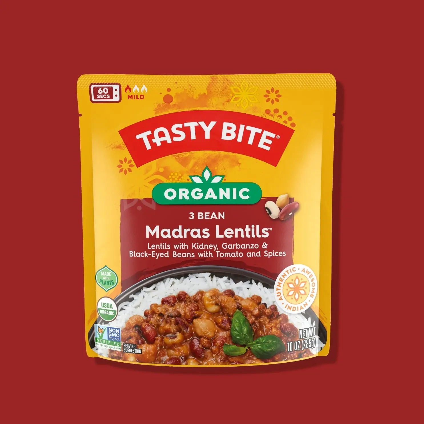 Organic Madras Lentils 3 Bean - 6 Pack