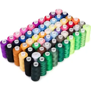 60 Rolls Sewing Threads Kit, 400 Yard per Polyester Thread Spools for Sewing Machine, All Purpose Thread String for Hand Sewing and Embroidery