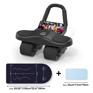 Premium 4 wheel coreFlex Abdominal Wheel Men's and Women's Home Elbow Brace Roller Exercise and Fitness Equipment Four-wheel healthy belly Auto Rebound Belly Tuck and Roll Abdominal Training