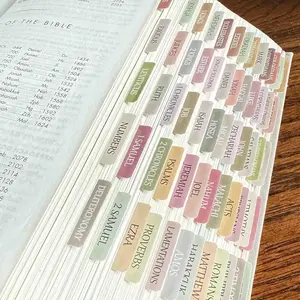 Repositionable Laminated Bible Tabs, Bible Stickers for Women and Men, Easy to Read and Apply Bible Journaling Tabs (Boho)