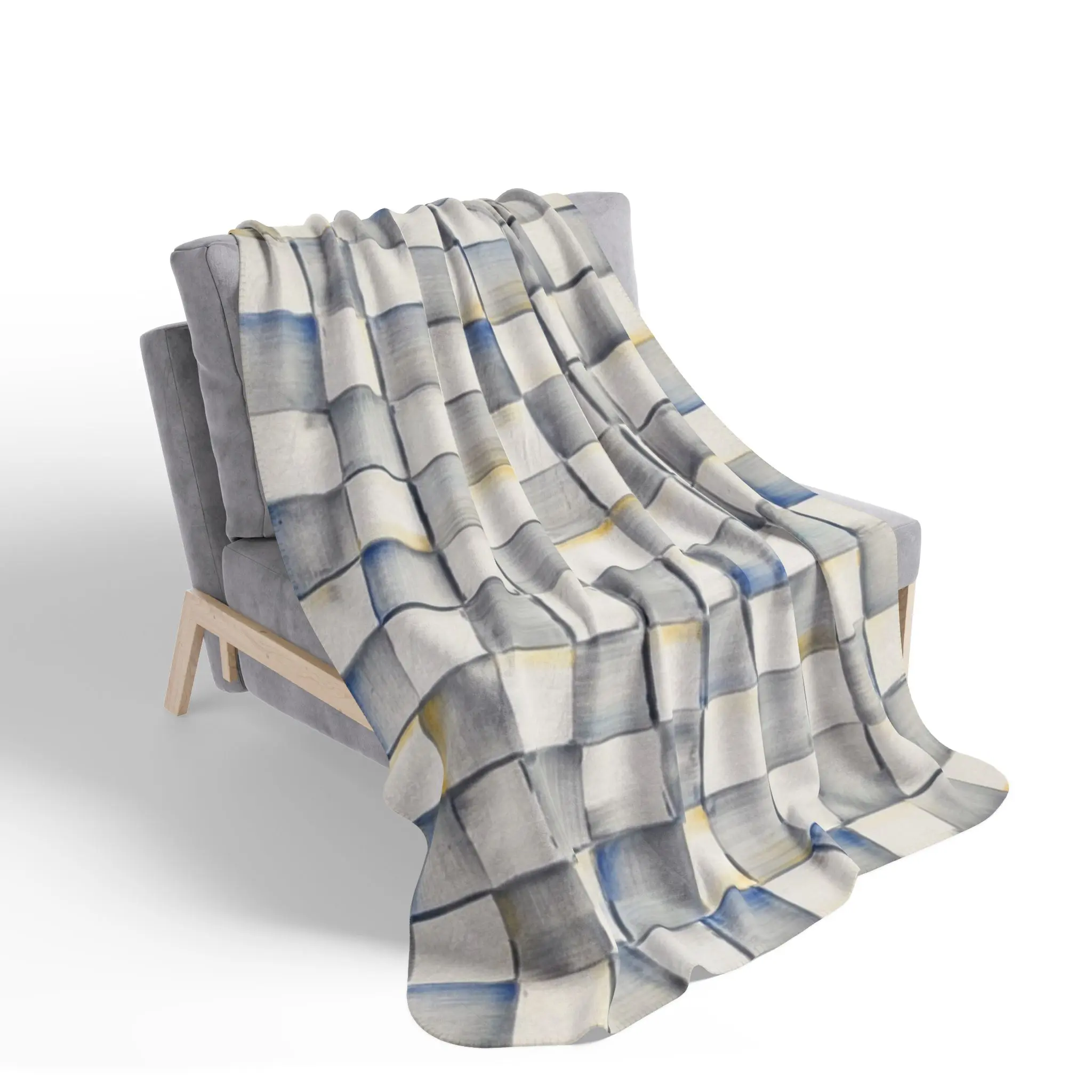 Mackenzie Childs Sterling Check Blanket - Soft, Warm and Lightweight