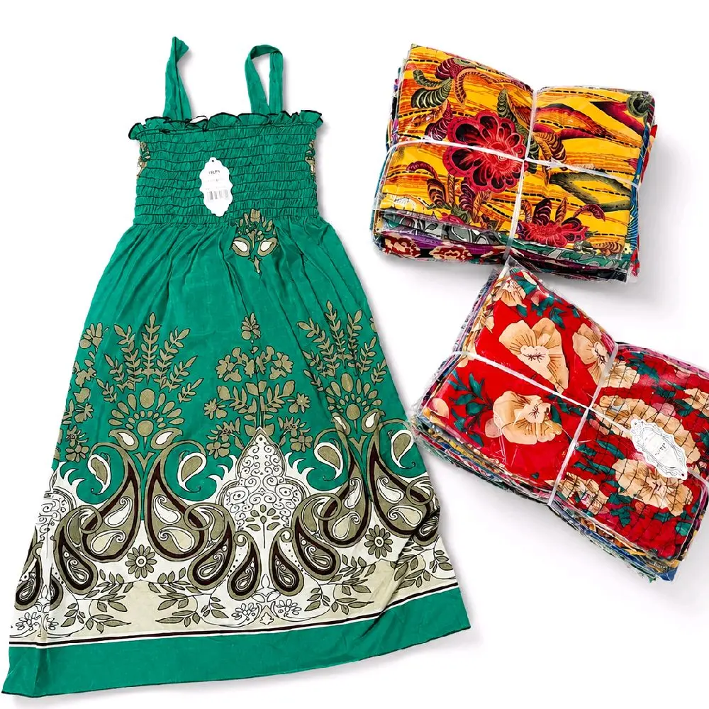 12 Pack Stretchy Dresses, Assorted Colors & Designs, Sizes M, L, XL Casual Womenswear