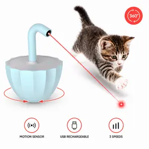 Smart Cat Laser Toy, Motion Activated Touch Control Interactive Toy for Indoor Cats, Automatic Wobble Tumbler Kitten Toys, USB Rechargeable 360° Irregular Trajectory & 3 Speed Modes summervibes☀️