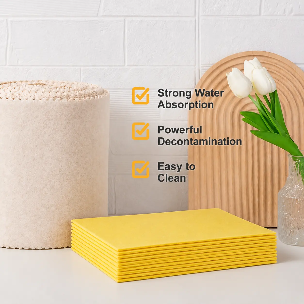 10-Pack Kitchen Cleaning Cloths Wipes, Super Absorbent Reusable Dish Towels, Multi-Purpose Grease Removers for Kitchen Countertops, Cookware