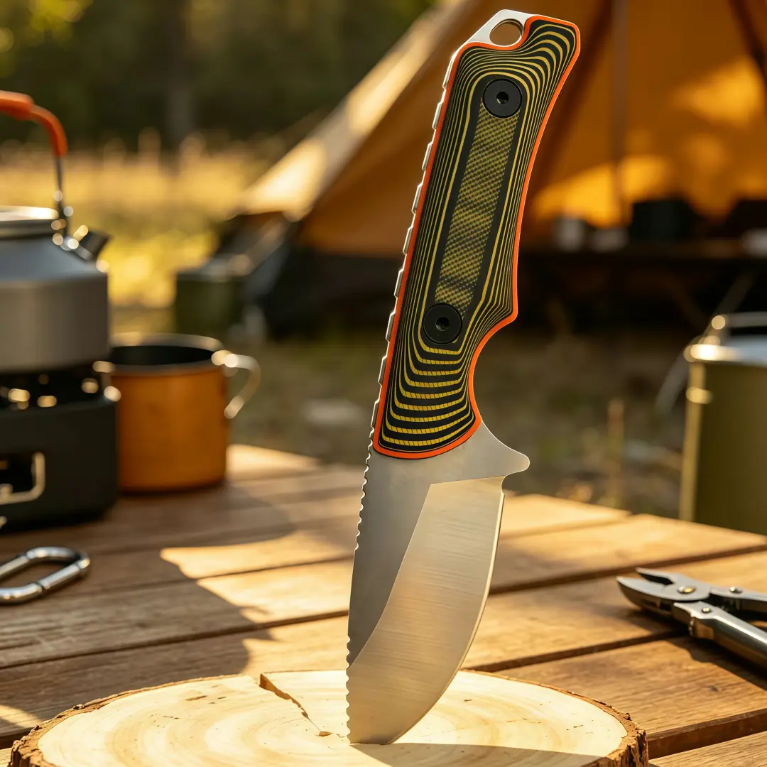 BM 15017 Outdoor Knife, Hidden Canyon Compact EDC, D2 blade, full tang, G10 handle, Kydex sheath, portable gear for camping, hiking, and everyday outdoor use supplies