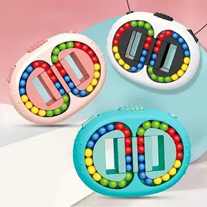 1pc Cute Rotating Beans Cube Fingertip Fidgeted Toys Kids Stress Relief Spin Bead Puzzles Children Education Intelligence