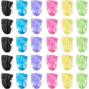 30pcs Cubicle Clips for Walls, Push Pin Clips for Bulletin Board, Cubicle Accessories Fabric Partition Panel Wall Clip for Hanging Photos, Notes, Memos, Data Cables (Multicolor)
