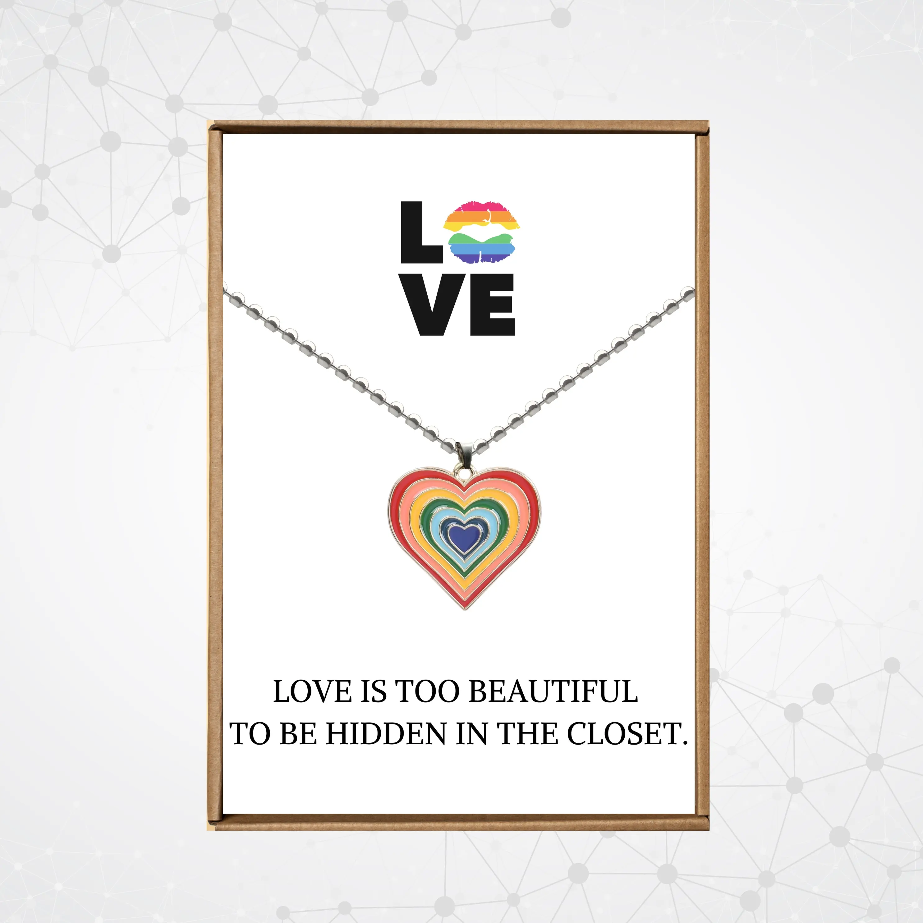 Rainbow pride necklace for women, coming out of the closet card, Gay pride merch , Lgbt pride jewelry, Happy pride month gifts, Pride parade necklaces, Lgbtq gifts for girlfriend, Heart rainbow pendant, Gay lesbian jewelry