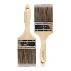 Vermeer Paint Brushes - 2-Pack - 3" Flat Brushes for All Latex and Oil Paints & Stains - Home Improvement - Interior & Exterior Use
