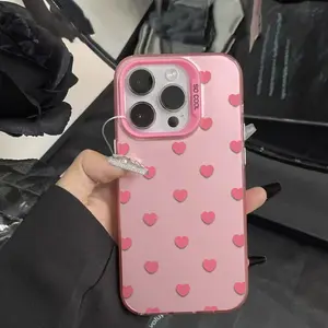 Minimalist Heart Dots Phone Case Durable Hard Acrylic Back Case With An Anti-Yellowing Coating, Made From High-Quality Designed For Reliable Drop Protection For Your Phone For iPhone 17.16.15.14.13.12.11.X.XS.XSMAX.XR.8.7