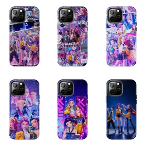 Huntrix K-Pop Demon Hunters Rumi Mira Zoey Phone Case for iPhone 17-7 Pro Max Plus Samsung Galaxy S26-S21 Ultra Plus - Hunter-X Cyberpunk Neon Star Pop Collage Aesthetic Phone Cover unisex