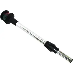 Bi-Color Navigation Bow Light for Boat, Red Green Pole Light with 12 Inches 2-Pin Removable Plug Aluminum Post for Pontoon Yacht Skeeter