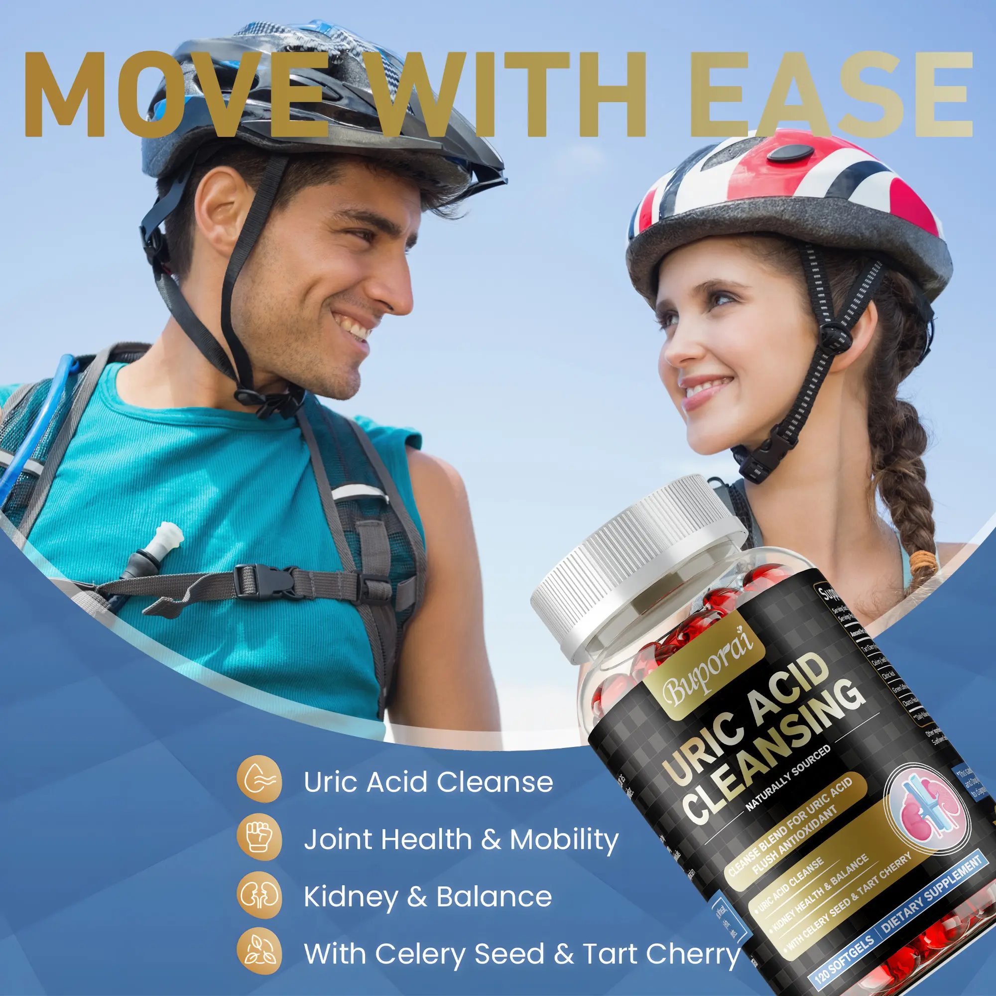 Buporai-Uric Acid Purifying Dietary Supplement Capsules