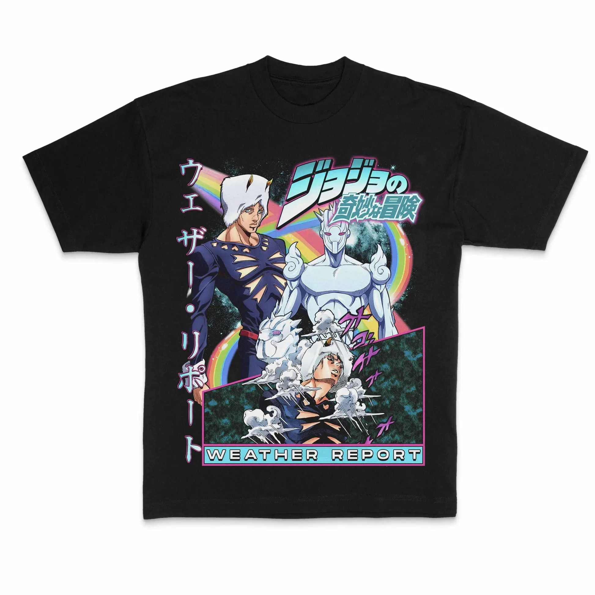 Weather Report Y2K Anime T-Shirt, Stone Ocean Graphic Tee, Vintage Manga Aesthetic Shirt, Retro JoJo Fan Tee, Unisex