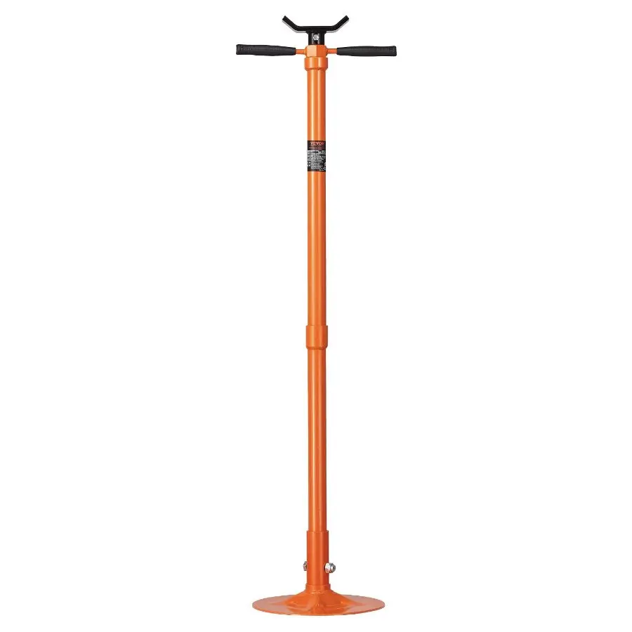 fathersdaygift VEVOR Underhoist Support Stand, 3/4 Ton Capacity Under Hoist Jack Stand, Lifting from 52.8 to 76 in, Self-Locking Threaded Screw, Bearing Mounted Spin Handle Pole Jack, Support Vehicle Components
