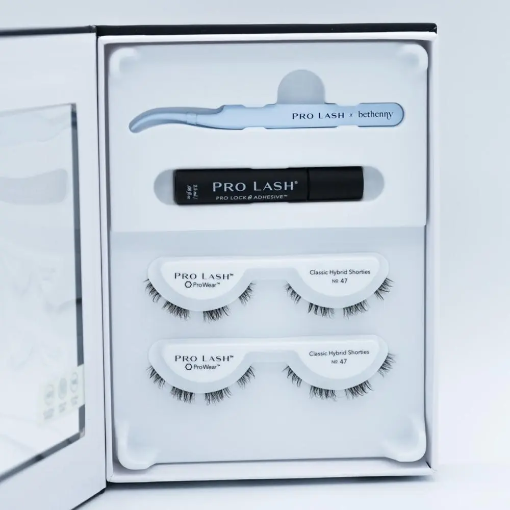 Pro Lash x Bethenny Frankel ProWear Eyelash Kit, 10-Day Wear Duo with 2 Lightweight & Dramatic Lash Sets, Adhesive & Mini Tweezer, Cosmetic, Dramatic Lashes