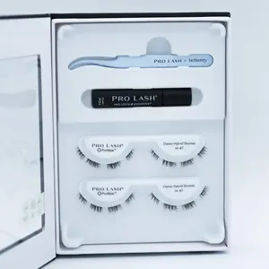 Pro Lash x Bethenny Duo Kit - 2 Sets of False Eyelashes Extensions, Mini Adhesive, Exclusive Mini Tweezer, 2 Styles to Choose From, Lash Extension Makeup Accessory