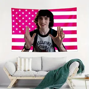 Finn Wolfhard Stranger Things Wall Tapestry, Mike Wheeler TV Series Room Decor,for Decorate, Clubs, Concerts, Bars, University, Dormitories, Living, Rooms, Bedrooms, 30x40 40x60 50x60 60x80 60x90 inch Outdoorfun Decoration