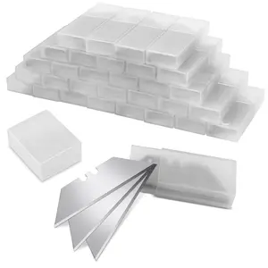 100 Pcs Utility Knife Blade, SK5 High Carbon Steel Box
