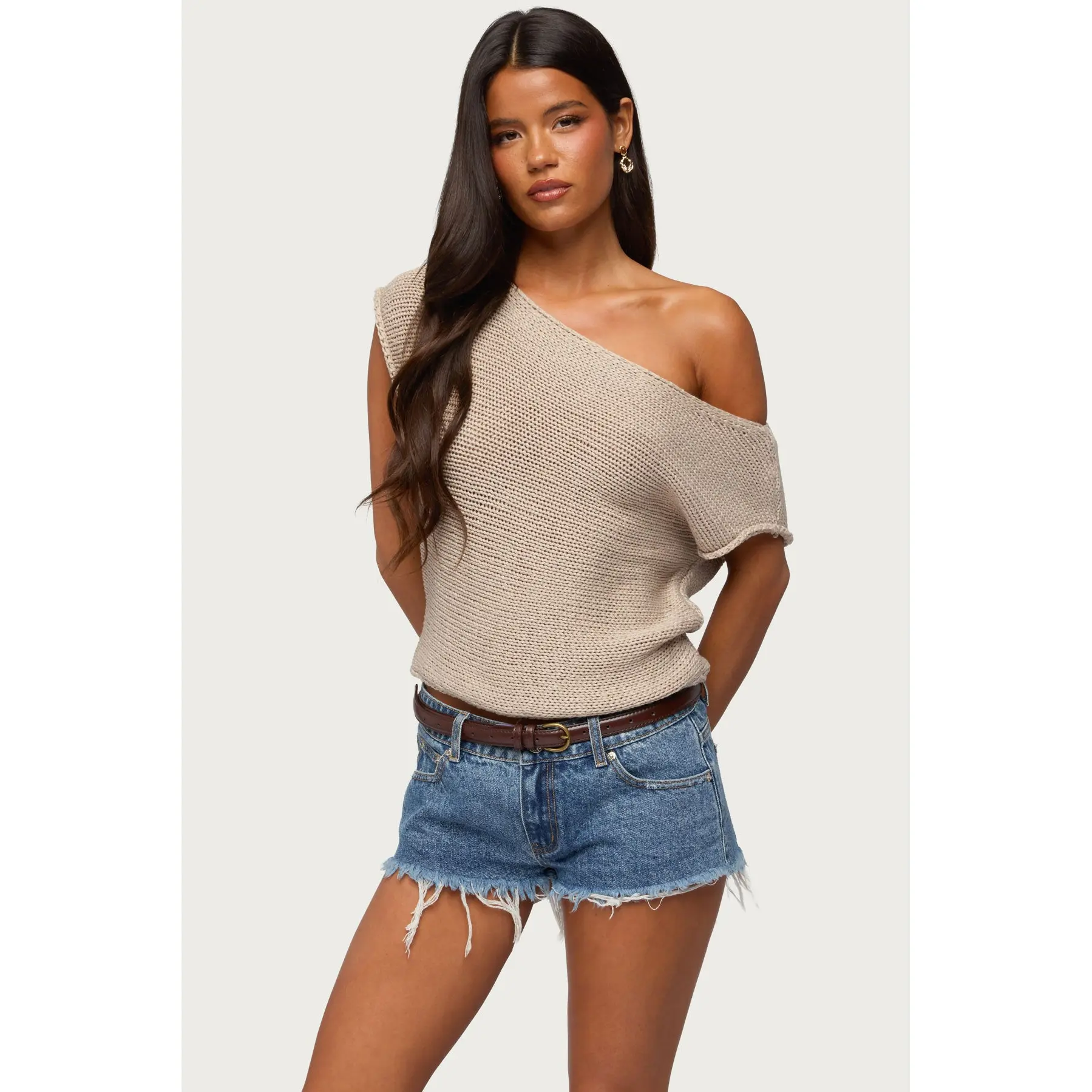 Naamo Off Shoulder Knit Top